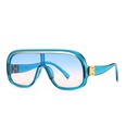 crossborder trend modern retro catwalk conjoined flat top sunglassespicture17
