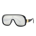 crossborder trend modern retro catwalk conjoined flat top sunglassespicture19