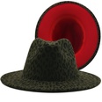 new British style doublesided color matching leopard woolen jazz hat new fashion flat big brim hatpicture13