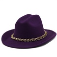 chain accessories cowboy hats fall and winter woolen jazz hats outdoor knight hatspicture32