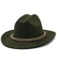 chain accessories cowboy hats fall and winter woolen jazz hats outdoor knight hatspicture33