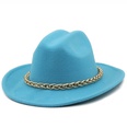 chain accessories cowboy hats fall and winter woolen jazz hats outdoor knight hatspicture37