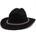 chain accessories cowboy hats fall and winter woolen jazz hats outdoor knight hatspicture39
