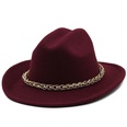 chain accessories cowboy hats fall and winter woolen jazz hats outdoor knight hatspicture40
