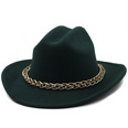 chain accessories cowboy hats fall and winter woolen jazz hats outdoor knight hatspicture44