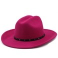 Belt accessories cowboy hats fall and winter woolen jazz hats outdoor knight hatspicture27