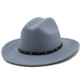 Belt accessories cowboy hats fall and winter woolen jazz hats outdoor knight hatspicture29