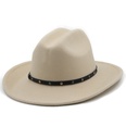Belt accessories cowboy hats fall and winter woolen jazz hats outdoor knight hatspicture32