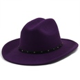 Belt accessories cowboy hats fall and winter woolen jazz hats outdoor knight hatspicture33