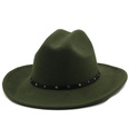 Belt accessories cowboy hats fall and winter woolen jazz hats outdoor knight hatspicture34