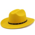 Belt accessories cowboy hats fall and winter woolen jazz hats outdoor knight hatspicture37