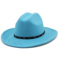 Belt accessories cowboy hats fall and winter woolen jazz hats outdoor knight hatspicture38