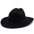 Belt accessories cowboy hats fall and winter woolen jazz hats outdoor knight hatspicture40