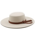 New ringshaped flattop woolen cloth top hat fashion flattop woolen top hatpicture13
