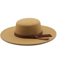 New ringshaped flattop woolen cloth top hat fashion flattop woolen top hatpicture14
