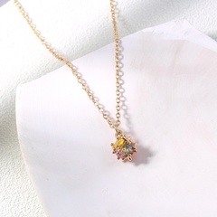 romantic French Cute color Fruit Pendant diamond Necklace