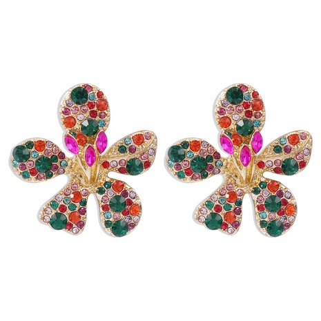rhinestone studded creative personality color diamond earrings's discount tags