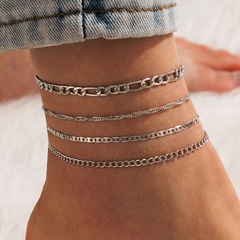 golden popular fashion simple chain metal alloy foot accessoory anklet