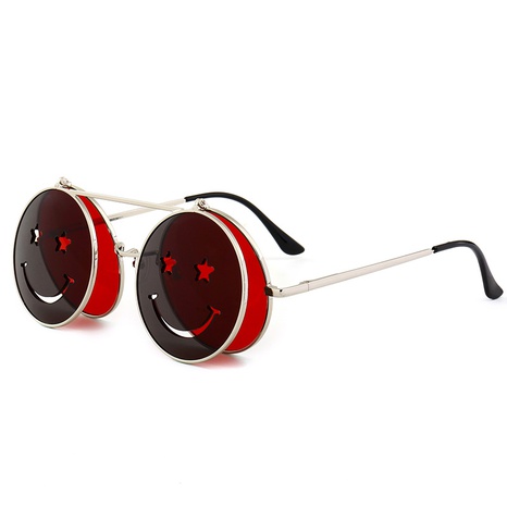 flip smile face sunglasses European and American trend film sunglasses's discount tags