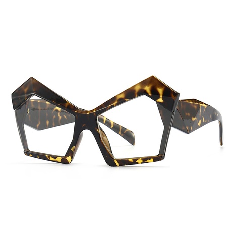 Anti-Blu-ray Cat Eye Polygonal Cross-border Modern Glamour Flat Glasses's discount tags