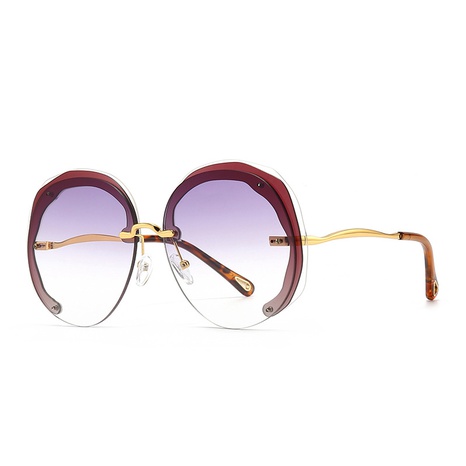 Large Frame round European and American Street Shot Ins Colorful Sunglasses Trendy Retro Catwalk Cross-Border Sunglasses 2309's discount tags