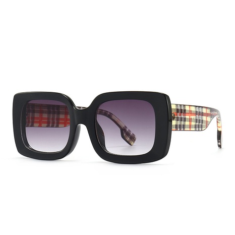 square Scottish pattern modern sunglasses European and American sunglasses women's discount tags