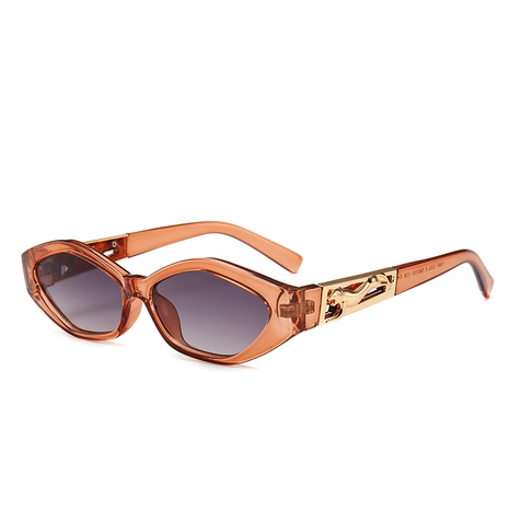 angular cat-eye retro temples leopard-shaped decorative sunglasses's discount tags