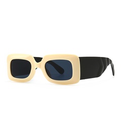 retro sunglasses contrast color wide-leg sunglasses wild trend sunglasses