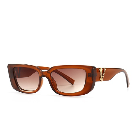 new modern retro square frame narrow sunglasses big-name sunglasses's discount tags