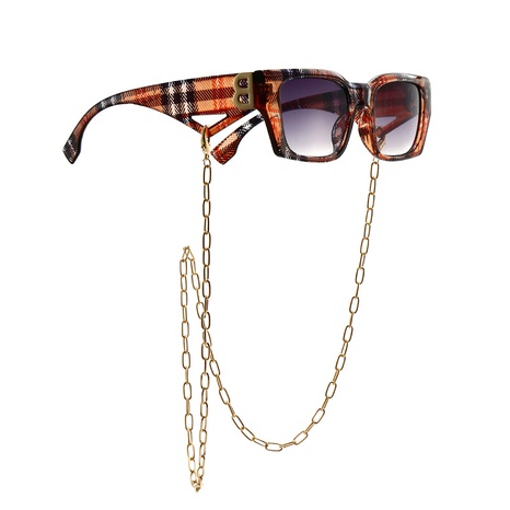 European and American model Scottish pattern geometric sunglasses's discount tags