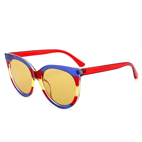 Gafas de sol redondas a rayas de color semitransparente Gafas de sol de lujo europeas y americanas's discount tags