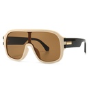fashion geometric oversized frame sunglasses model conjoined sunglassespicture13
