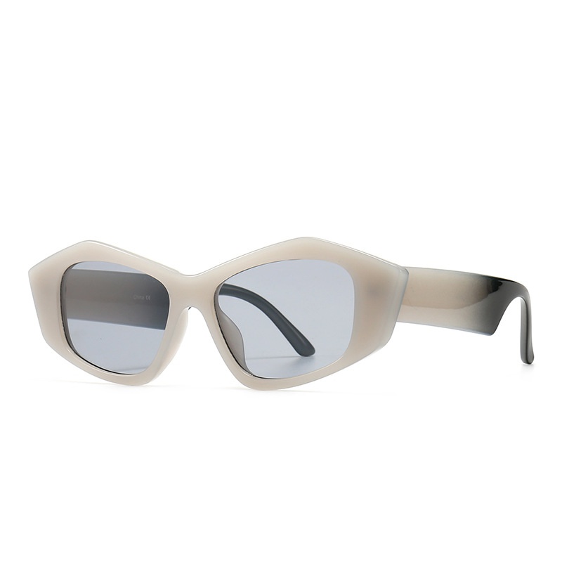 retro sunglasses geometric contrast color wideleg sunglasses wild trend sunglasses
