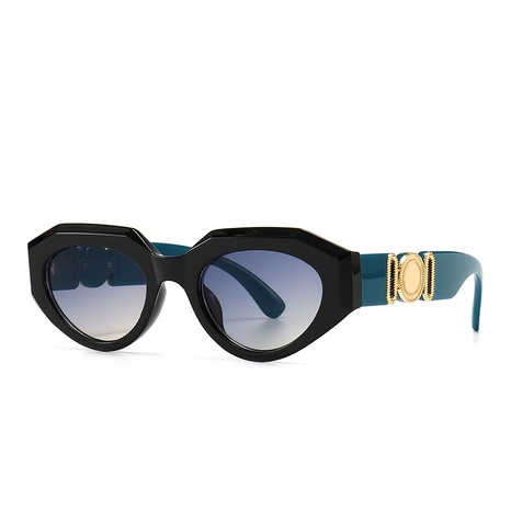 Metal Inlaid Square Sunglasses Trend Modern Glamour Retro Sunglasses's discount tags