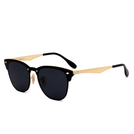 one-piece flat-top sunglasses classic men's and women's same style contrast color sunglasses's discount tags