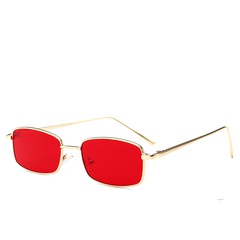 capsule-shaped narrow retro sunglasses European and American catwalk square sunglasses