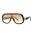 crossborder trend modern retro catwalk conjoined flat top sunglassespicture12
