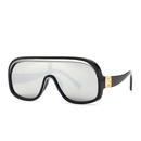 crossborder trend modern retro catwalk conjoined flat top sunglassespicture13