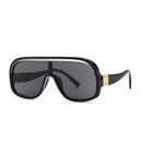 crossborder trend modern retro catwalk conjoined flat top sunglassespicture15