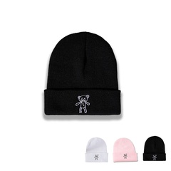 Autumn and winter new woolen hat cute cartoon person cold-proof ear protection wild knitted hat