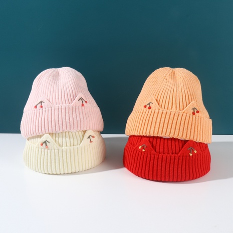 0-3 months newborn hat new cherry warm woolen hat's discount tags