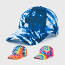 ins tiedye colorful baseball cap Korean version trend cap hiphop curved brim sunshade hatpicture7