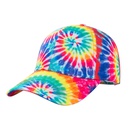 ins tiedye colorful baseball cap Korean version trend cap hiphop curved brim sunshade hatpicture11