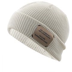 Korean version of the autumn and winter knitted hat letter patch warmth hat