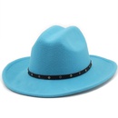 Belt accessories cowboy hats fall and winter woolen jazz hats outdoor knight hatspicture25