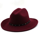 Belt accessories cowboy hats fall and winter woolen jazz hats outdoor knight hatspicture24