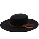 New ringshaped flattop woolen cloth top hat fashion flattop woolen top hatpicture10