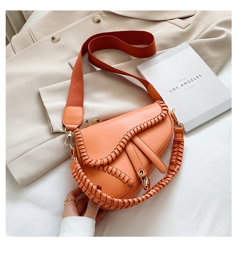 popular new trendy fashion personality single shoulder messenger saddle bag's discount tags