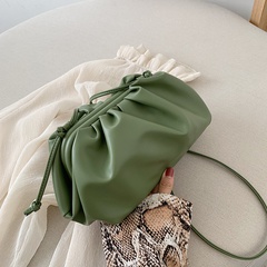 Korean fashion one-shoulder messenger cloud bag fold dumpling bag