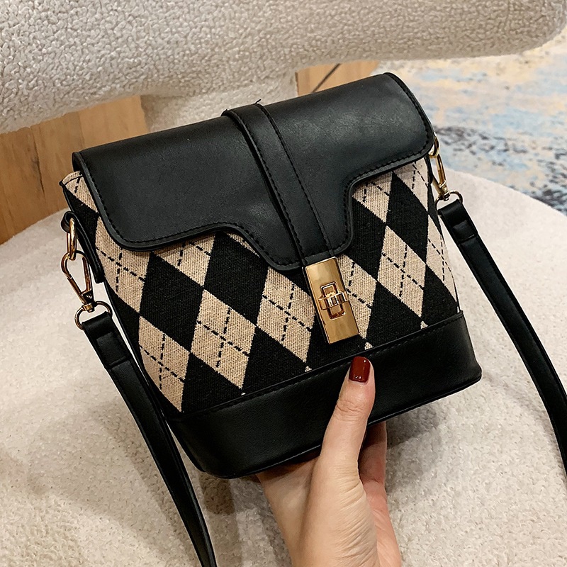 autumn and winter 2021 new fashion casual messenger shoulder bucket bag